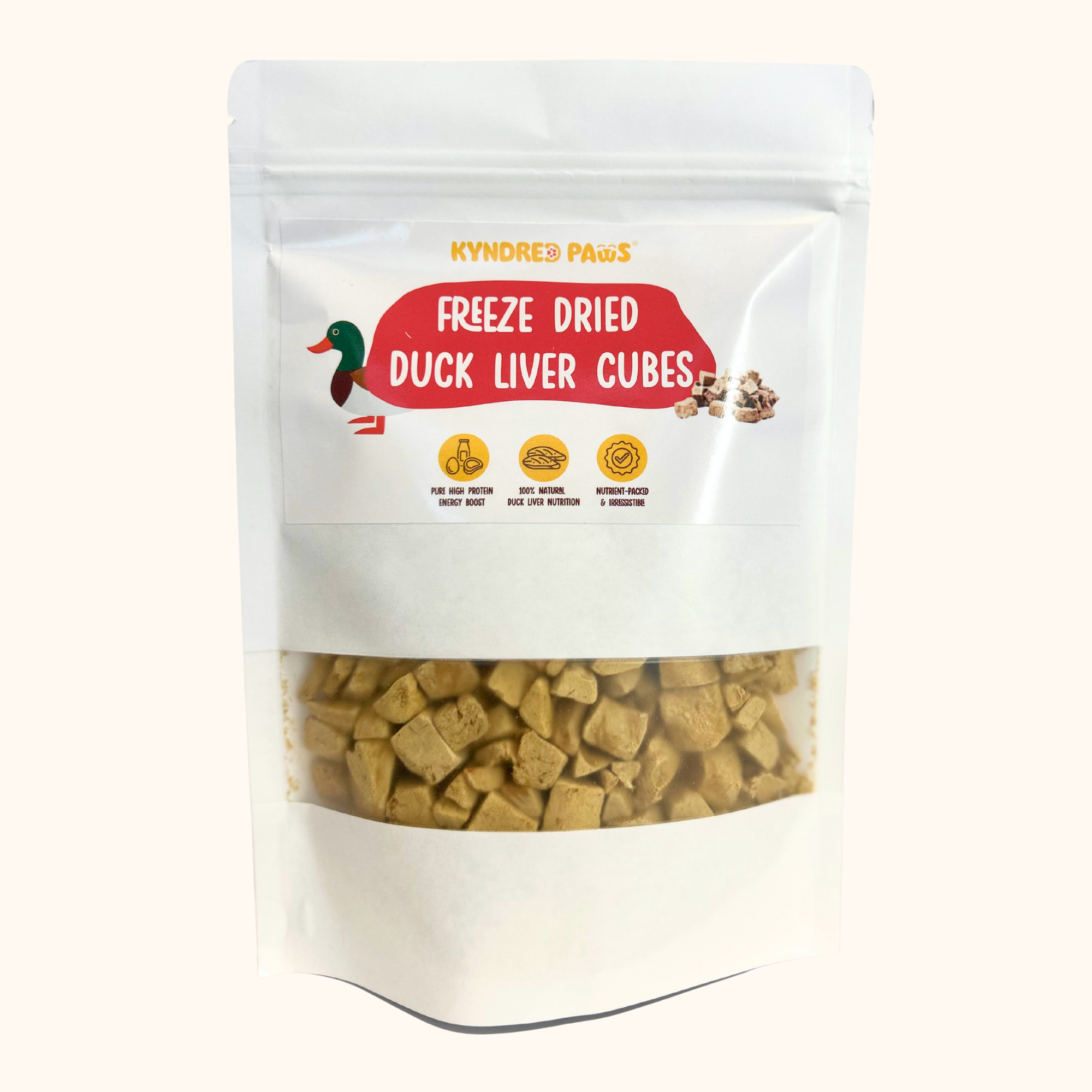 Kyndred Paws Freeze Dried Duck Liver Cubes