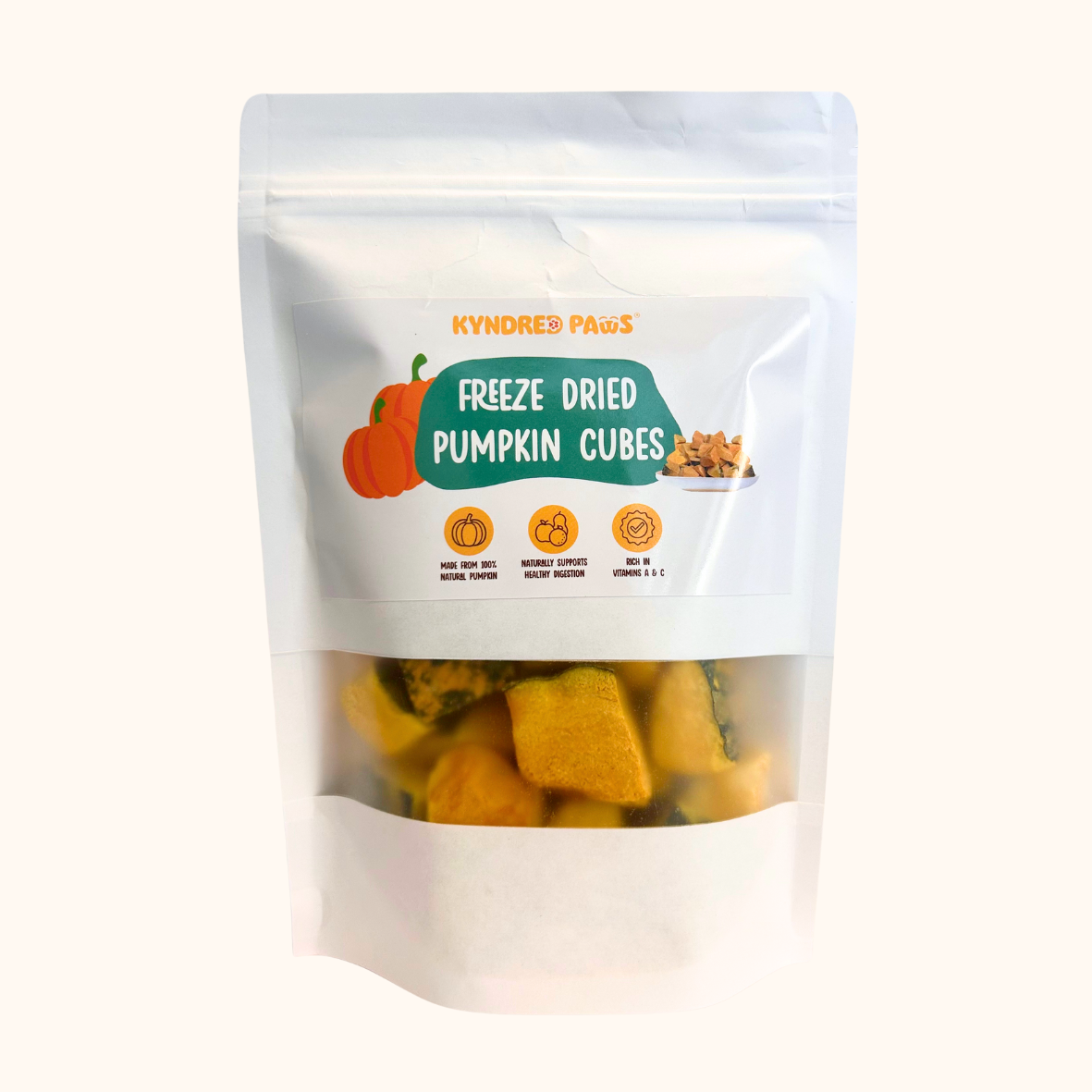 Kyndred Paws Freeze Dried Pumpkin Cubes