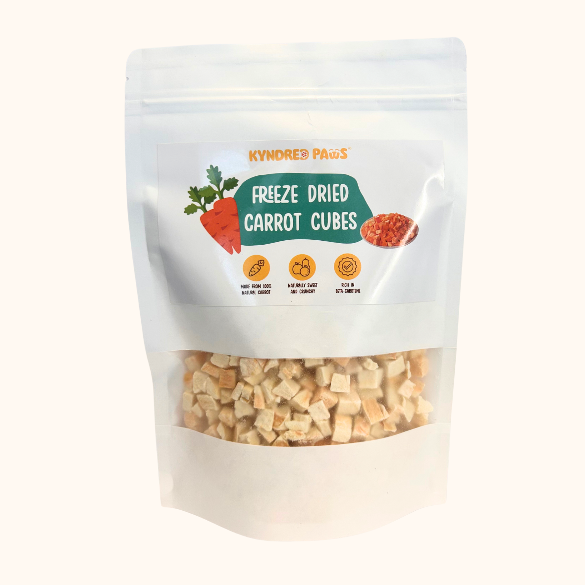 Kyndred Paws Freeze Dried Carrot Cubes