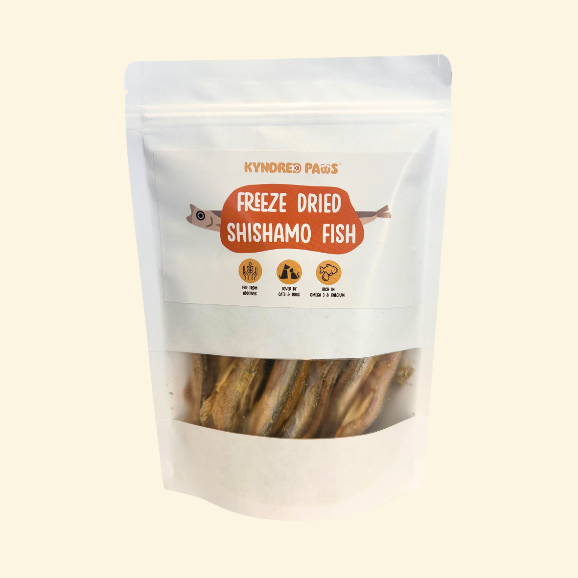 Kyndred Paws Freeze-Dried Shishamo Fish Treats for Cats & Dogs | Single-Ingredient Seafood